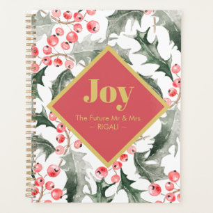 Christmas Planner Watercolor Holly & Berries
