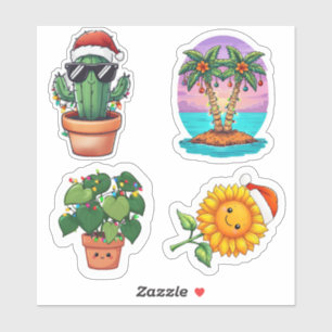 Christmas Plants Sticker Sheet