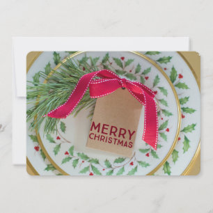 Christmas Plates Dinner Party Invitations