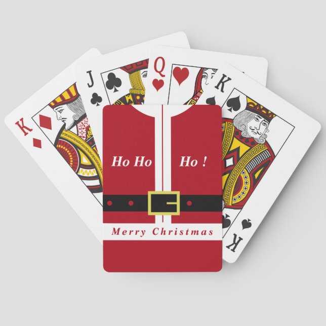 Christmas Playing Cards Gift Santa Claus Funny (Back)