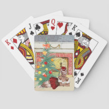 Christmas Playing Cards with Sexy Woman