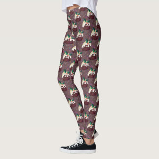 Christmas Plum Pudding Leggings