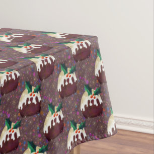 Christmas Plum Pudding   Tablecloth