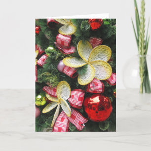 Christmas Plumeria Holiday Card