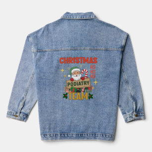 Christmas Podiatry Team - Festive Foot Care Profes Denim Jacket