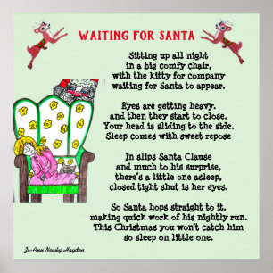 CHRISTMAS POEM WAITING FOR SANTA poster