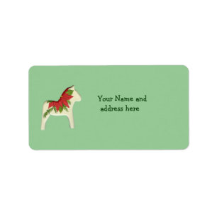 Christmas Poinsettia Address Label