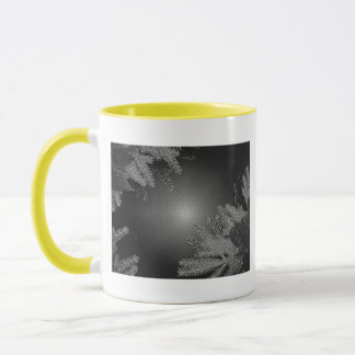 Christmas Poinsettia Black And Grey I Mug