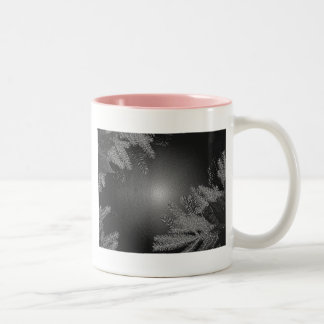 Christmas Poinsettia Black And Grey II Two-Tone Coffee Mug