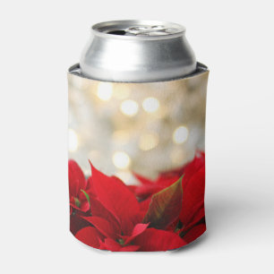 Christmas Poinsettia Can Cooler