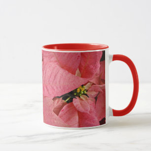 Christmas poinsettia coffee mug