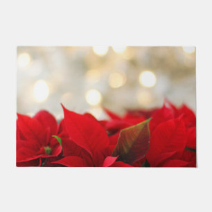 Christmas Poinsettia Doormat