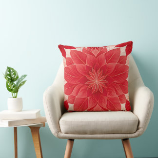  Christmas Poinsettia  Festive  Cushion