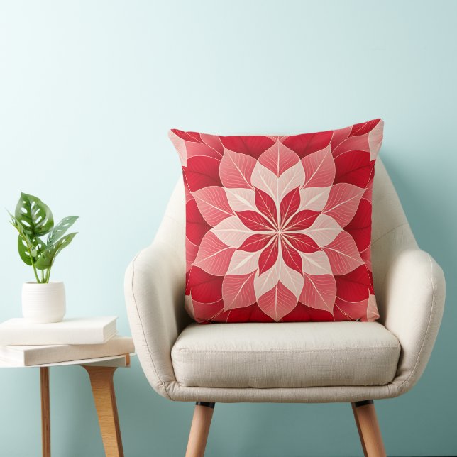  Christmas Poinsettia  Festive  Cushion (Chair)