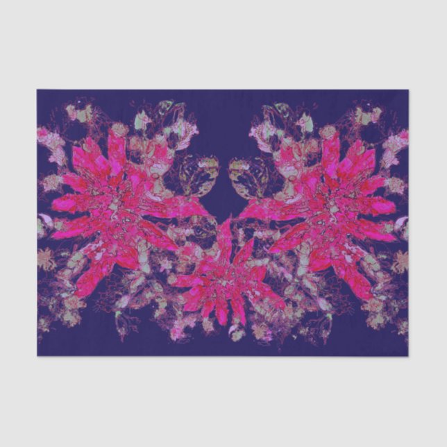 Christmas poinsettia flower tissue paper (Front)