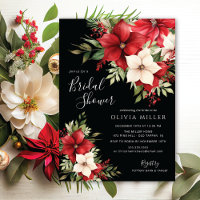 Christmas Poinsettia Flowers Bridal Shower