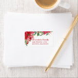 Christmas Poinsettia Gold Splatter Address Label<br><div class="desc">Christmas Poinsettia Gold Splatter Address label</div>