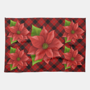 Christmas Poinsettia Hand Towel