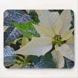 Christmas poinsettia mouse mat