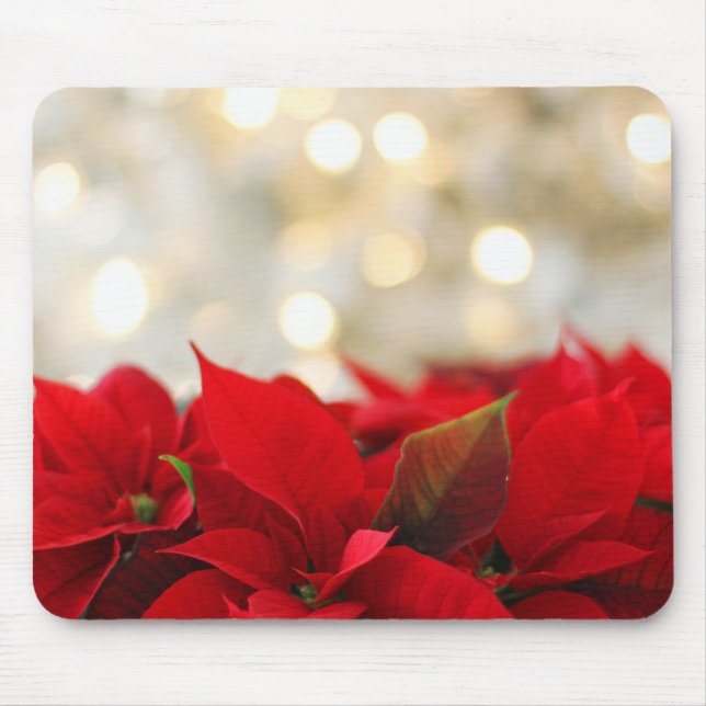 Christmas Poinsettia Mouse Mat (Front)