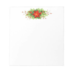 Christmas Poinsettia Notepad