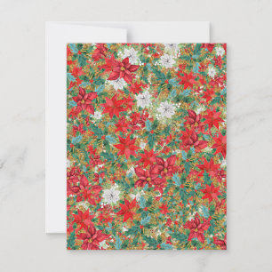 Christmas Poinsettia Pattern Card