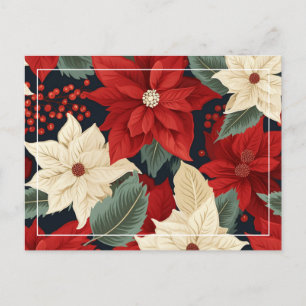 Christmas Poinsettia Postcard