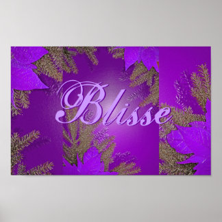 Christmas Poinsettia Purple Blisse II Poster