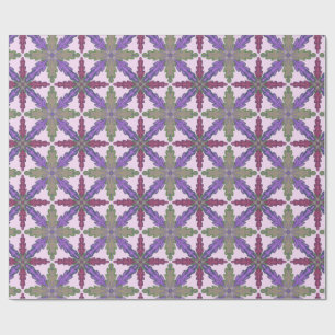 Christmas Poinsettia Stars wrapping paper