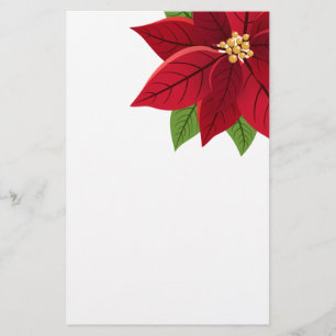 Christmas Poinsettia  Stationery