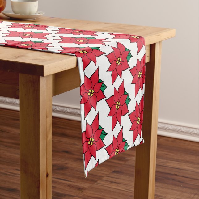 Christmas Poinsettia Table Runner (In Situ)