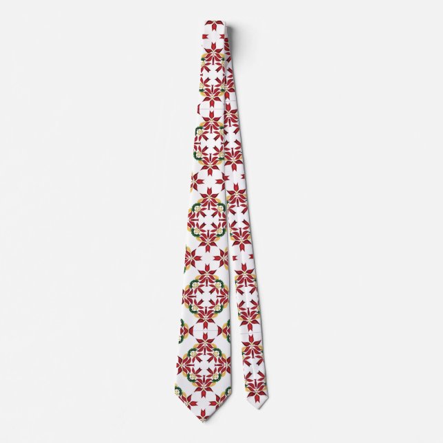 christmas poinsettia tie (Front)