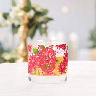 Christmas Poinsettia Whiskey Glass