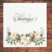 Christmas Poinsettia white