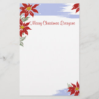 Christmas Poinsettias 2 Stationery