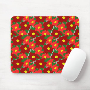 Christmas Poinsettias Mouse Mat