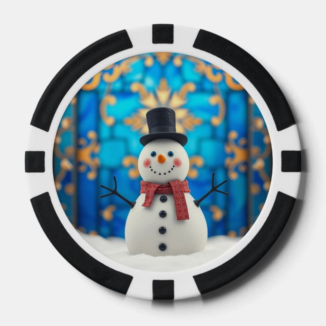 Christmas Poker Night Gift Chips (Front)