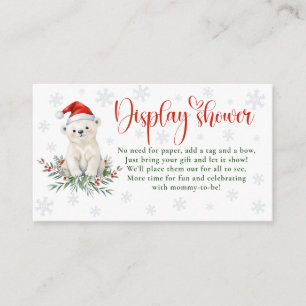 Christmas Polar Bear Baby Shower Display Shower Enclosure Card