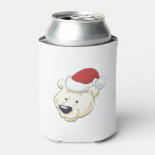Christmas Polar Bear Can Cooler