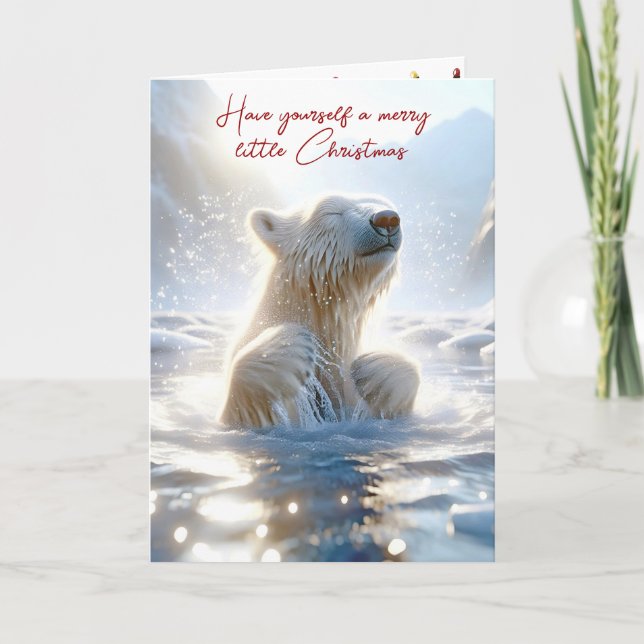 Christmas Polar Bear Card (Front)