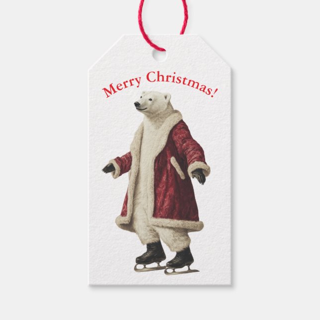 CHRISTMAS POLAR BEAR GIFT TAG (Front)