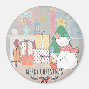 Christmas Polar Bear Magnet