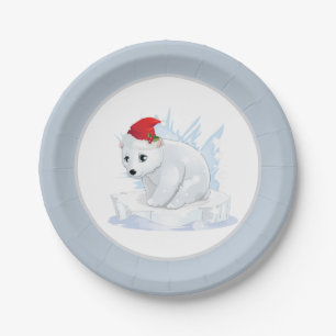 Christmas Polar Bear Party Paper Plates