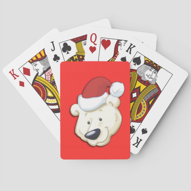 Christmas Polar Bear Playing Cards (Back)