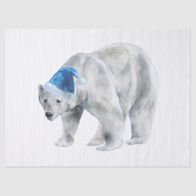 Christmas Polar Bear Tissue Paper (Front)