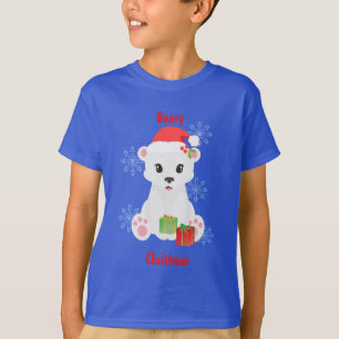 Christmas Polar Bear with Gifts T-Shirt