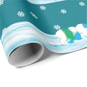 Christmas Polar Bears Wrapping Paper
