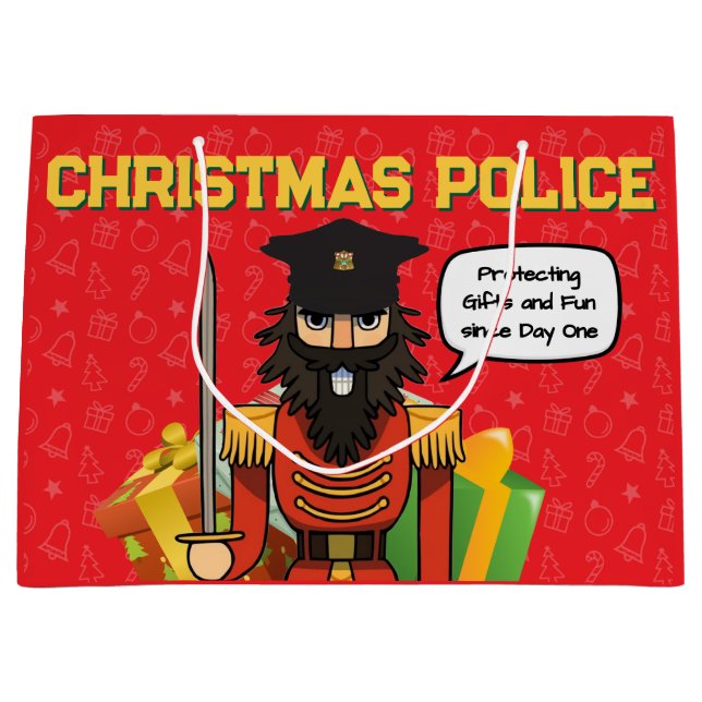 Christmas Police Gift Bag – Funny Holiday Desig (Front)