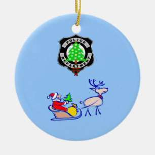 Christmas Police Gifts Ceramic Tree Decoration