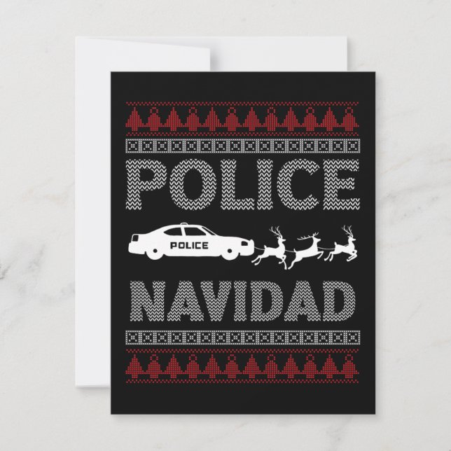 Christmas Police Navidad Funny Xmas Holiday (Front)